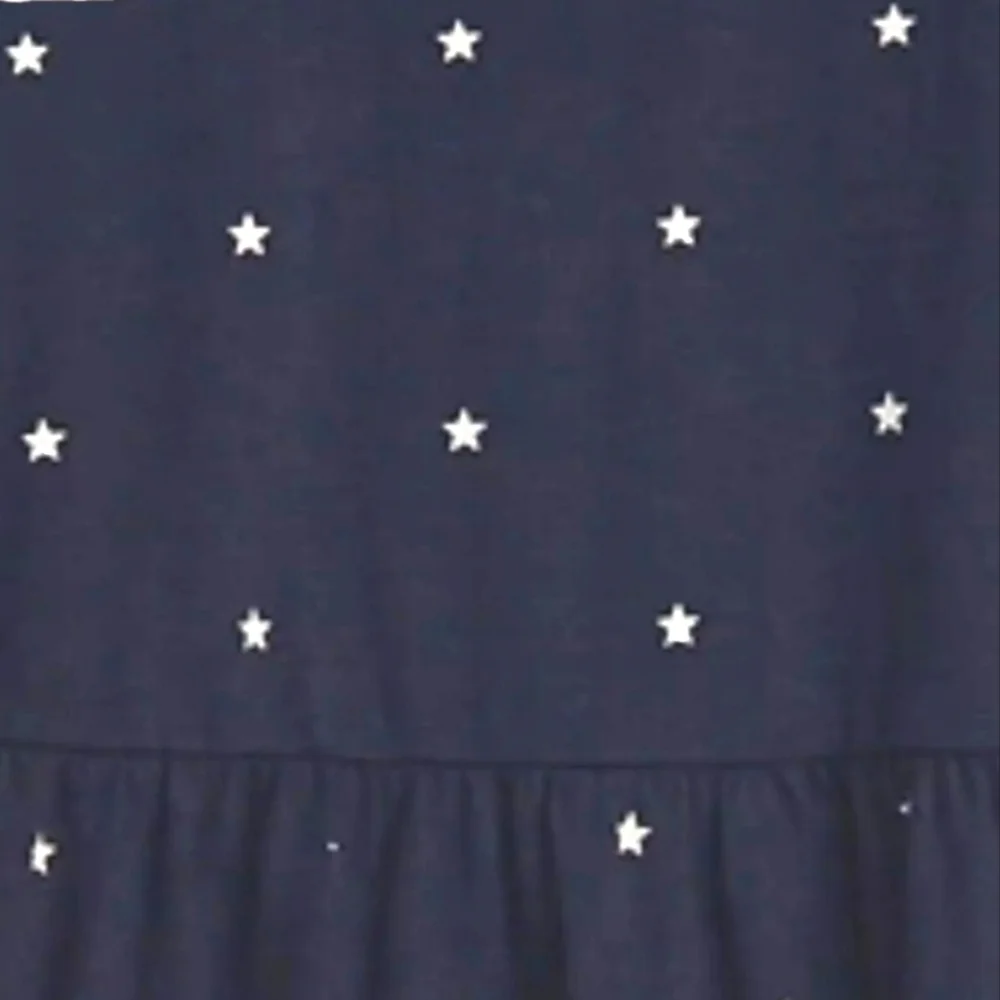 GAP Starry Night Girls School Dress Navy White Polka-dot Stars MED 8-9yrs NWT